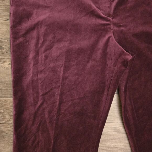 NWT Ann Taylor Women's Devin Fit Velvet Ankle Pant Wine Size 18 - Picture 11 of 11